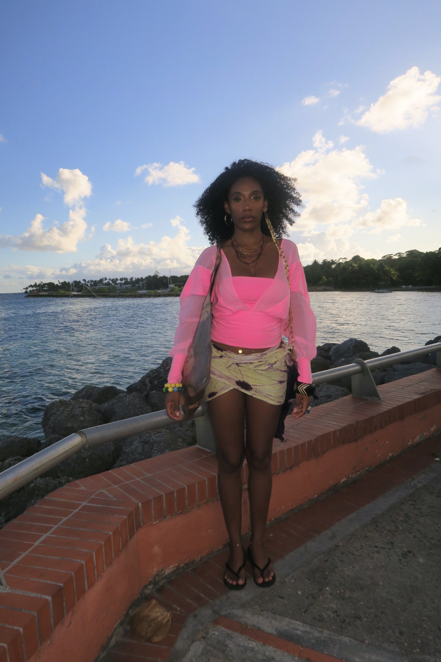 set 2 pieces - rose fluo